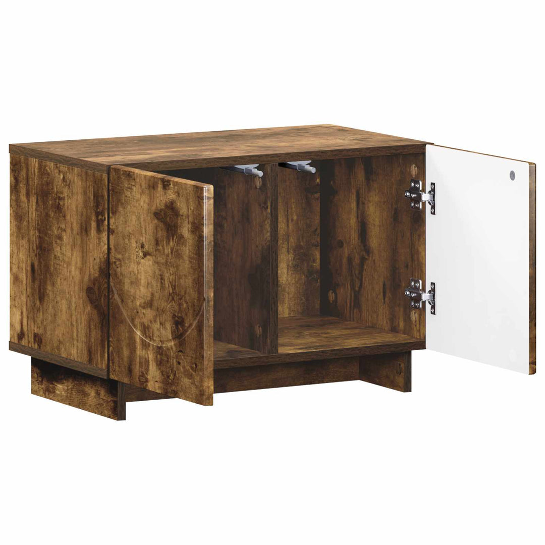 TV-bord 60 x 34.5 x 40 cm Røget eg Konstrueret træ