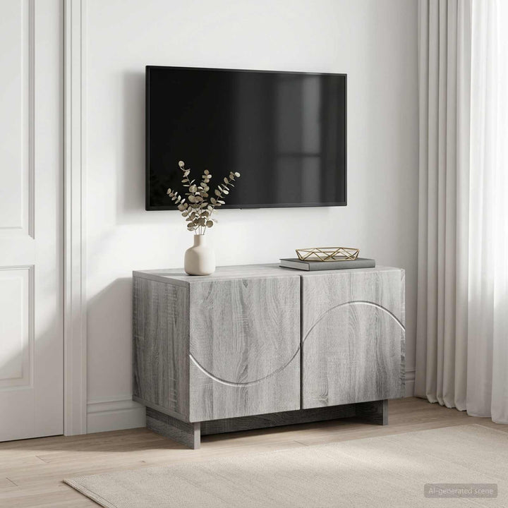 TV-bord 60 x 34.5 x 40 cm Grå Sonoma Konstrueret træ