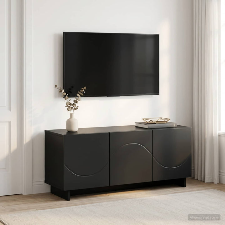 TV-bord 90 x 34.5 x 40 cm Sort Konstrueret træ
