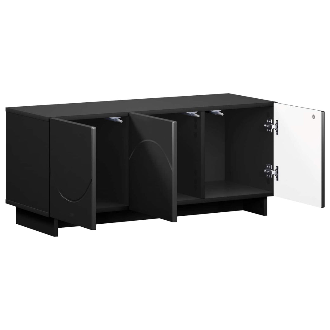 TV-bord 90 x 34.5 x 40 cm Sort Konstrueret træ