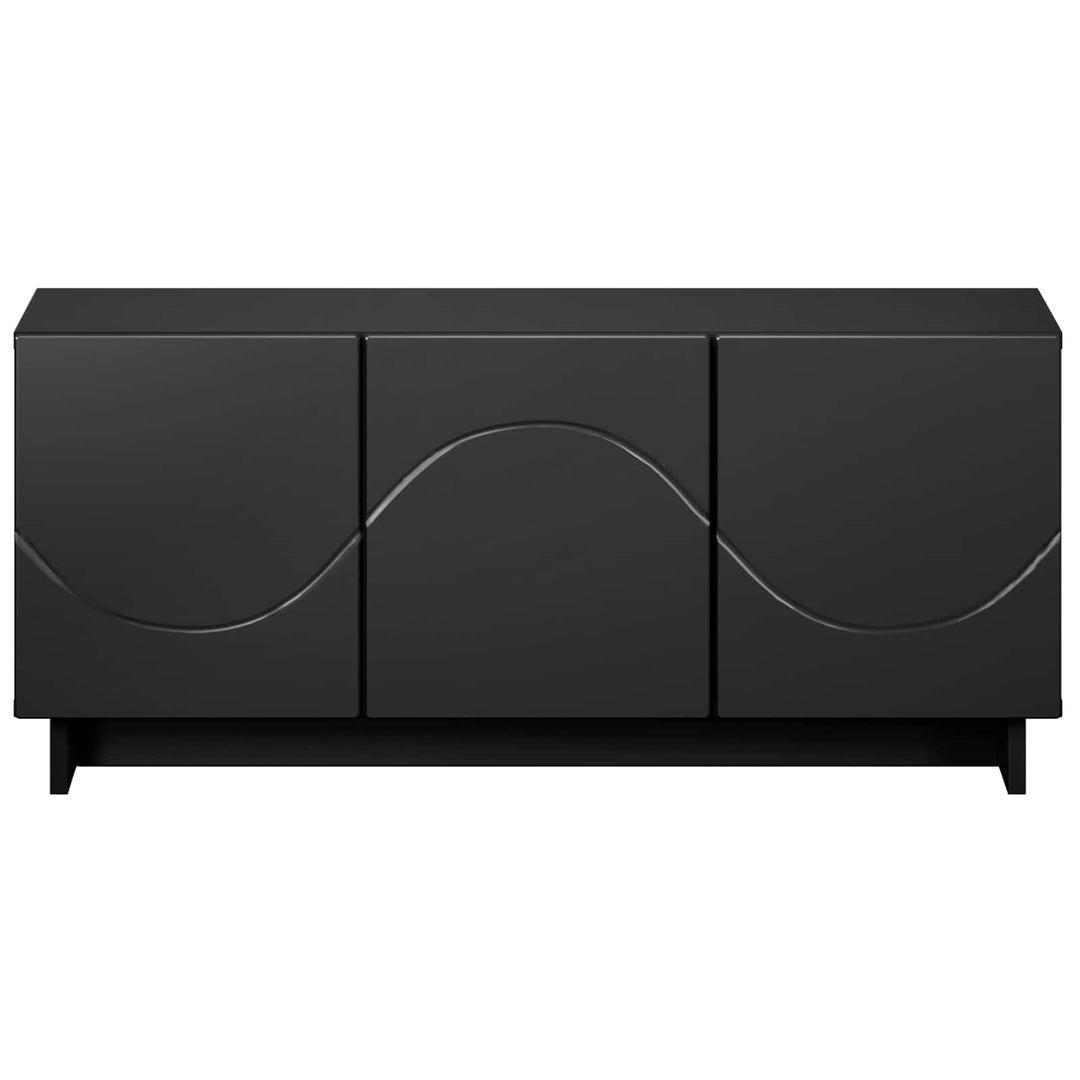 TV-bord 90 x 34.5 x 40 cm Sort Konstrueret træ