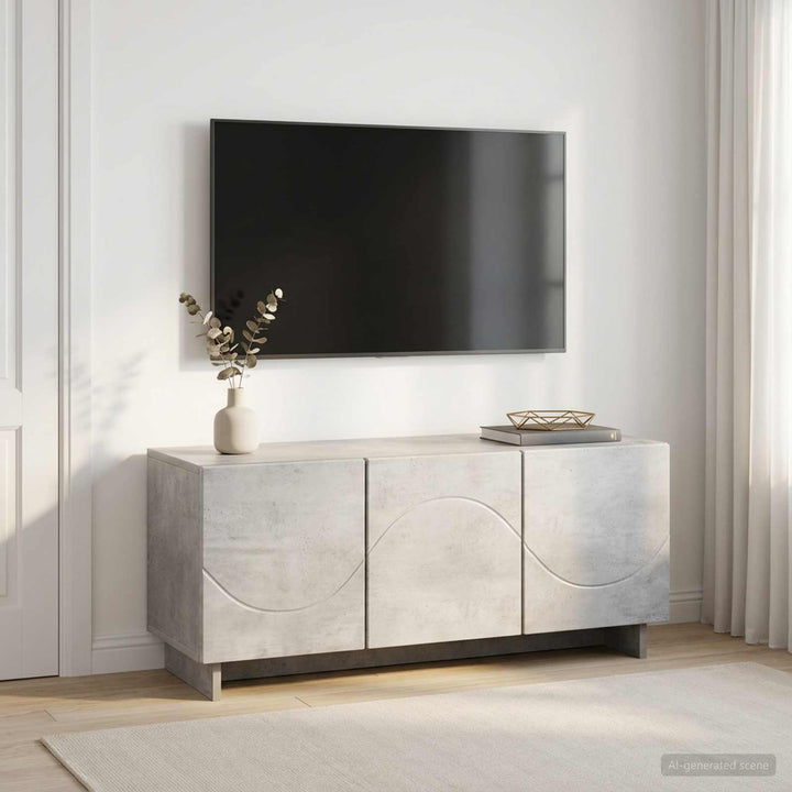 TV-bord 90 x 34.5 x 40 cm Betongrå Konstrueret træ