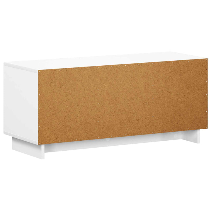 TV-bord 90 x 34.5 x 40 cm Hvid højglans Konstrueret træ