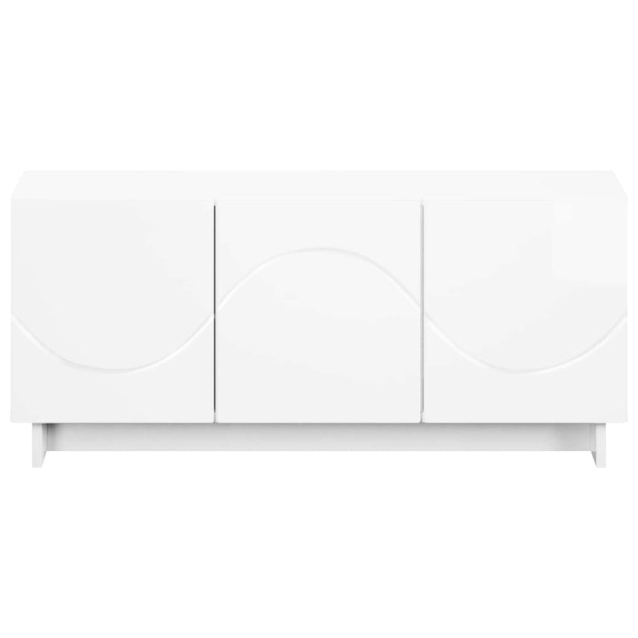 TV-bord 90 x 34.5 x 40 cm Hvid højglans Konstrueret træ