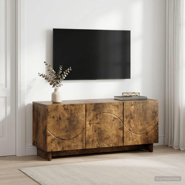 TV-bord 90 x 34.5 x 40 cm Røget eg Konstrueret træ