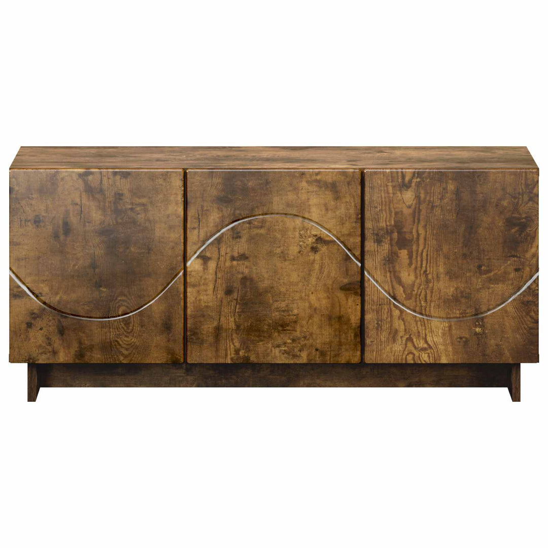 TV-bord 90 x 34.5 x 40 cm Røget eg Konstrueret træ