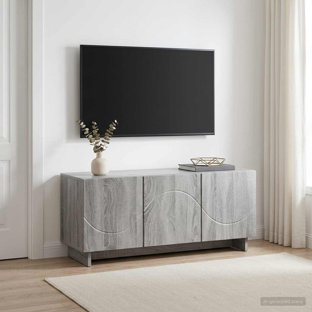 TV-bord 90 x 34.5 x 40 cm Grå Sonoma Konstrueret træ