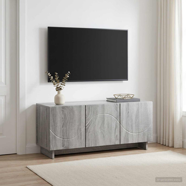 TV-bord 90 x 34.5 x 40 cm Grå Sonoma Konstrueret træ