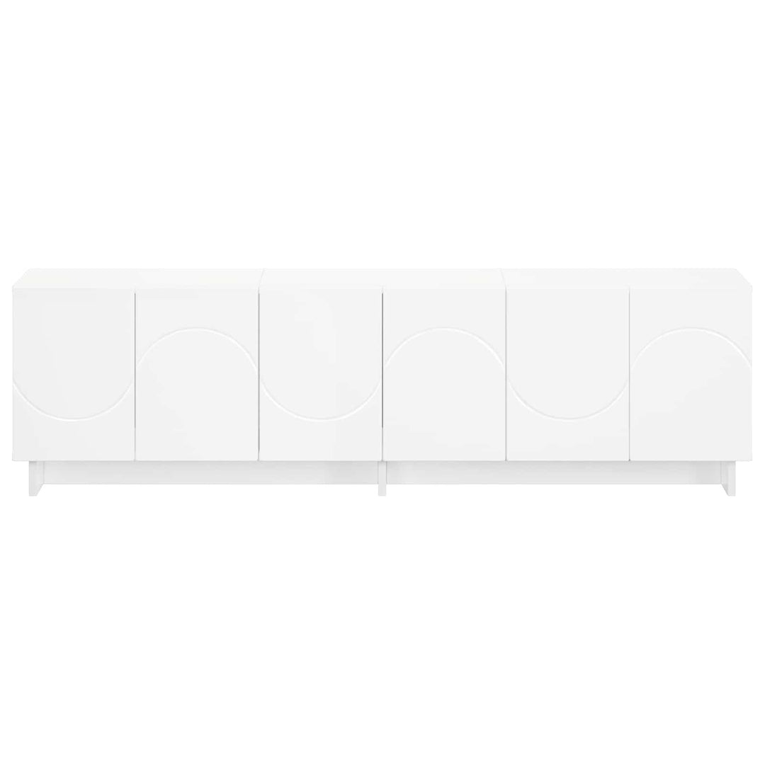 TV-bord 140 x 34.5 x 40 cm Hvid Konstrueret træ