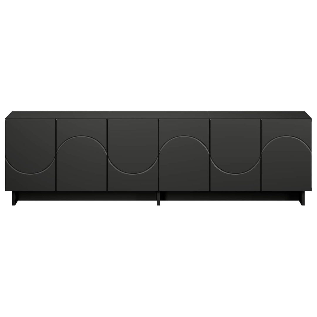TV-bord 140 x 34.5 x 40 cm Sort Konstrueret træ