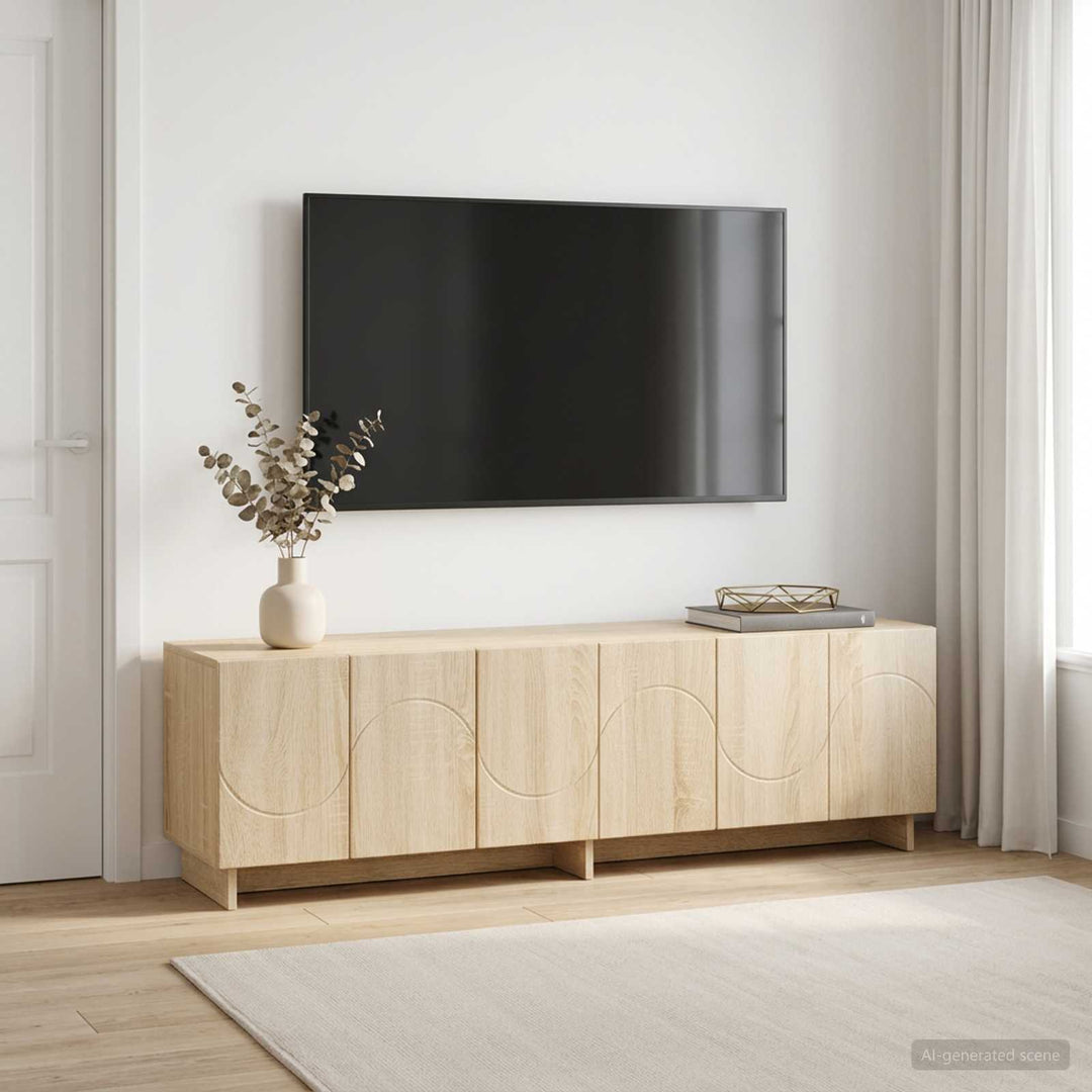 TV-bord 140 x 34.5 x 40 cm Sonoma-eg Konstrueret træ