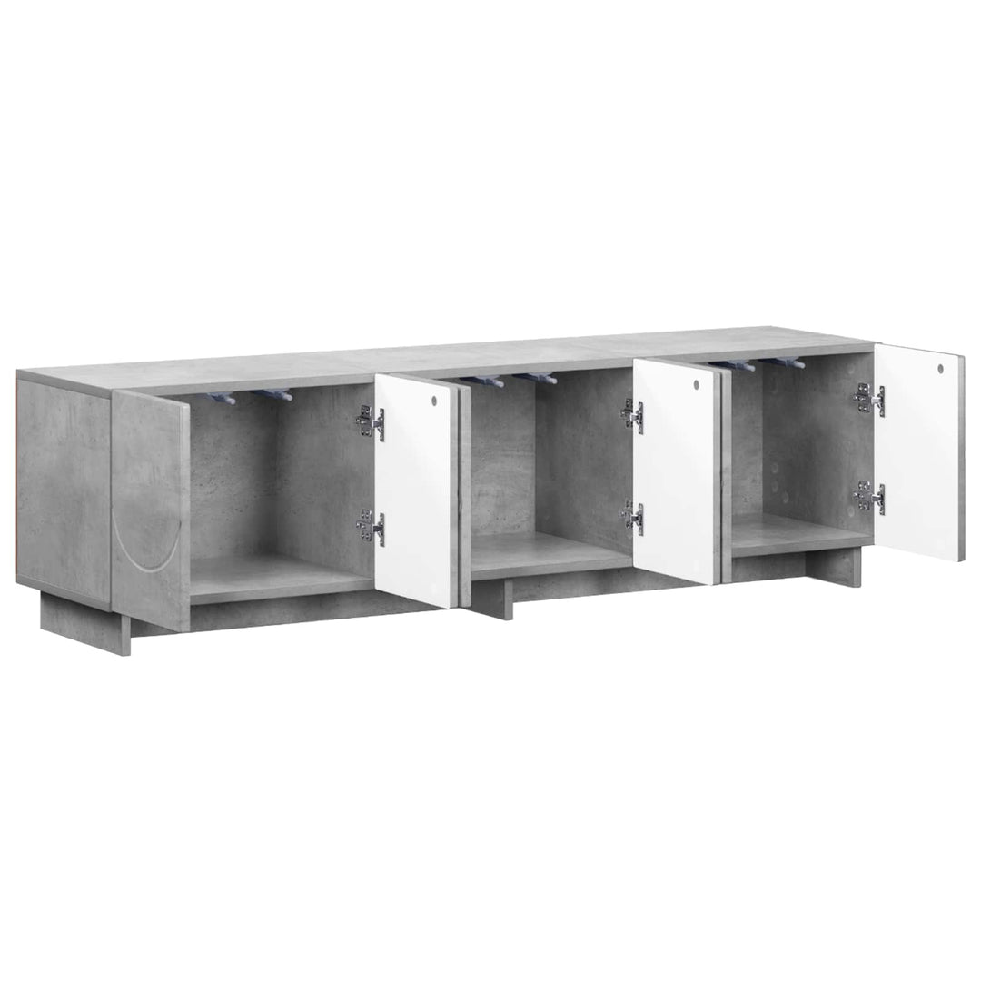 TV-bord 140 x 34.5 x 40 cm Betongrå Konstrueret træ