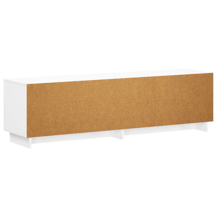 TV-bord 140 x 34.5 x 40 cm Hvid højglans Konstrueret træ