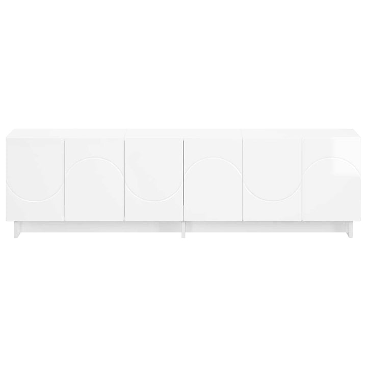 TV-bord 140 x 34.5 x 40 cm Hvid højglans Konstrueret træ