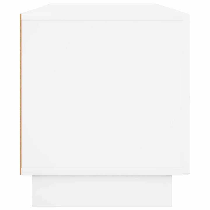 TV-bord 140 x 34.5 x 40 cm Hvid højglans Konstrueret træ