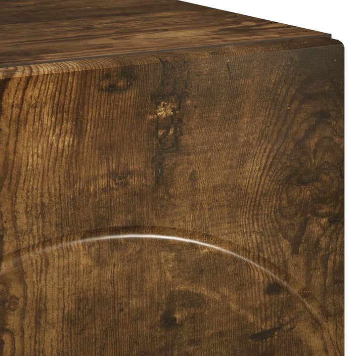TV-bord 140 x 34.5 x 40 cm Røget eg Konstrueret træ
