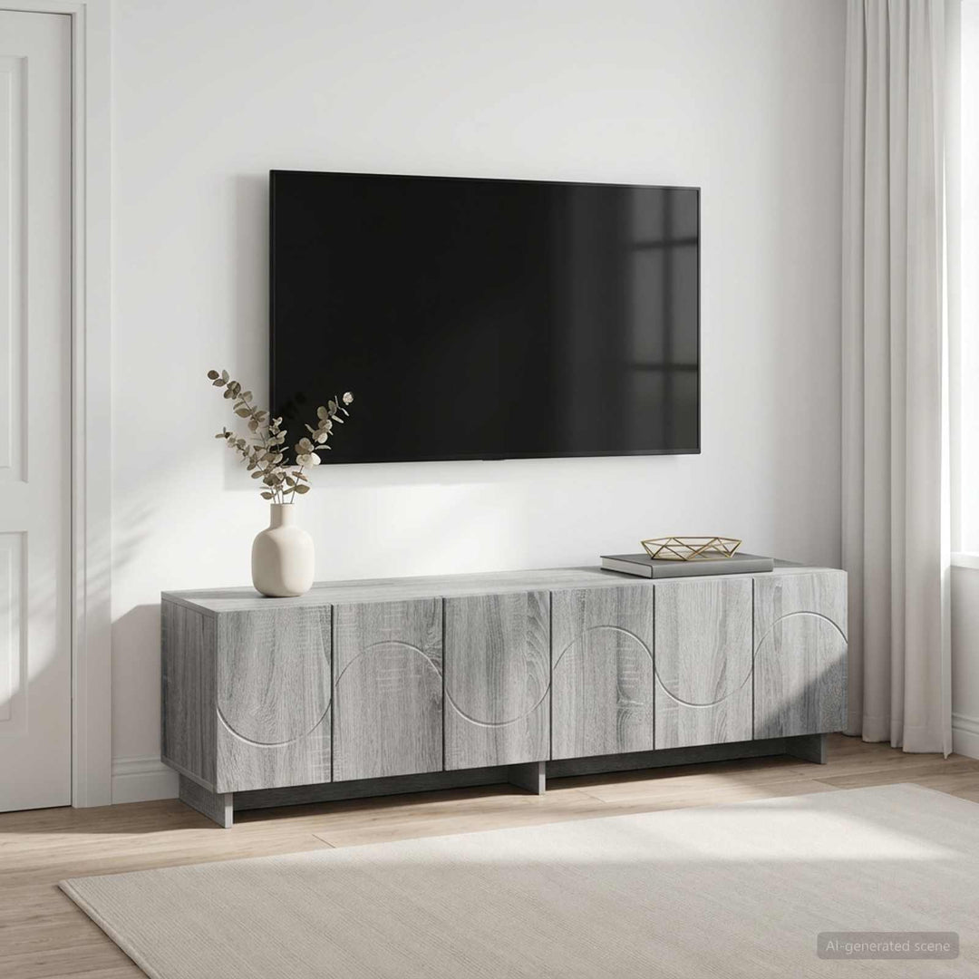TV-bord 140 x 34.5 x 40 cm Grå Sonoma Konstrueret træ