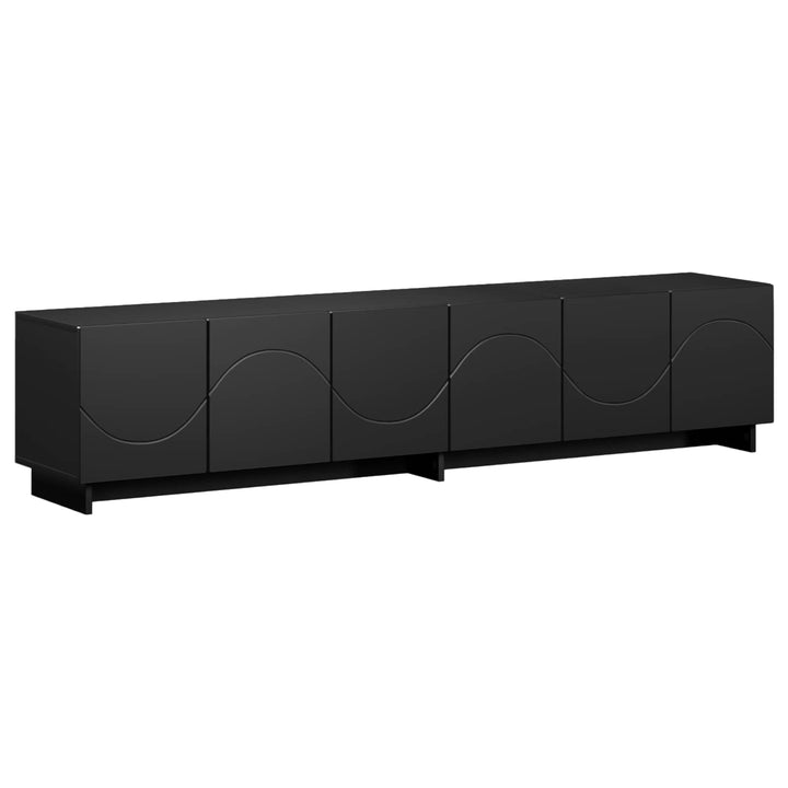 TV-bord 180 x 34,5 x 40 cm Sort Konstrueret træ