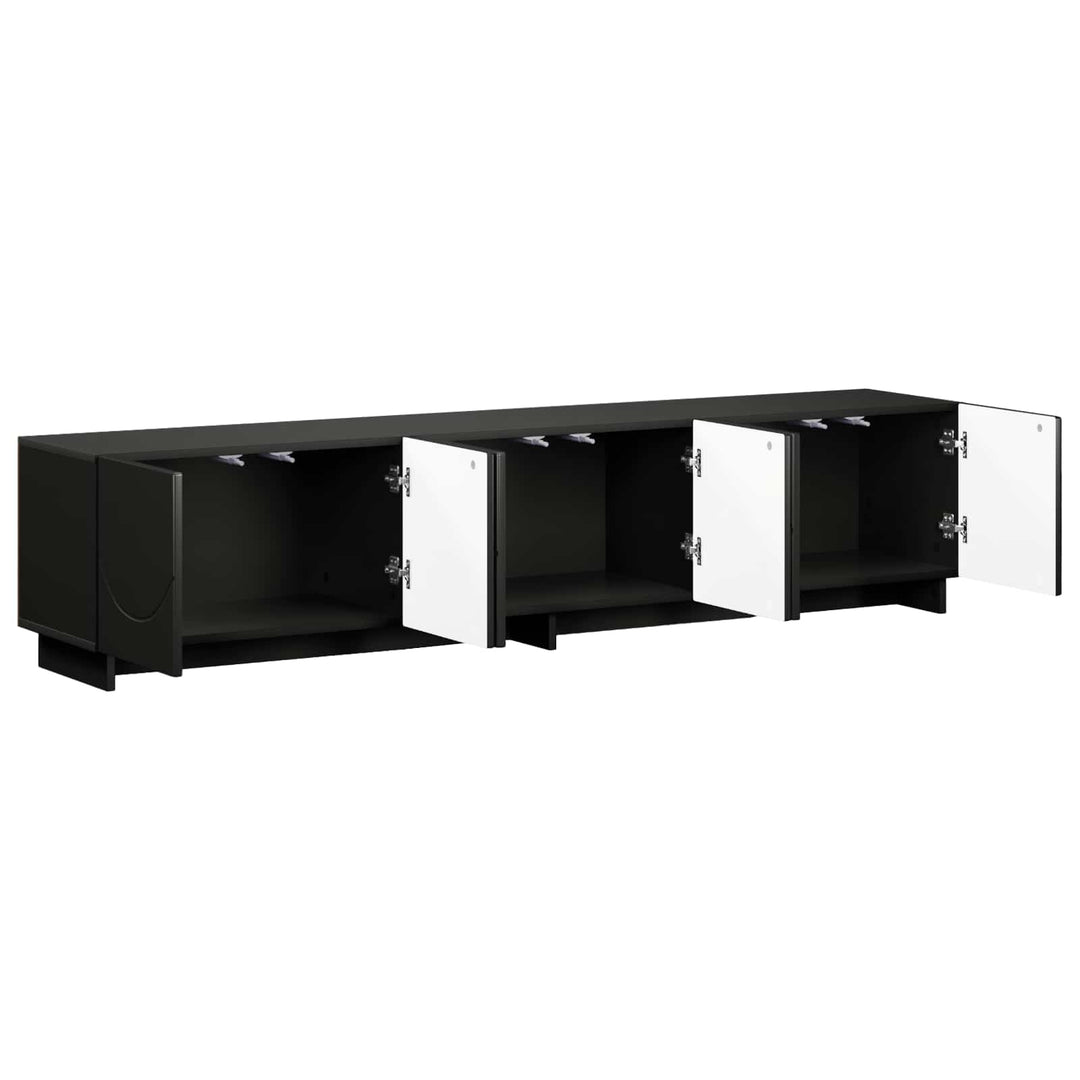 TV-bord 180 x 34,5 x 40 cm Sort Konstrueret træ