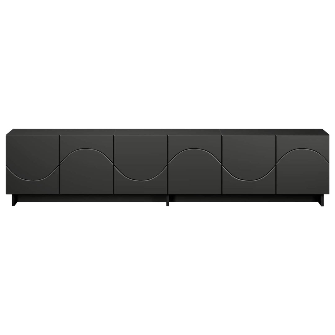 TV-bord 180 x 34,5 x 40 cm Sort Konstrueret træ