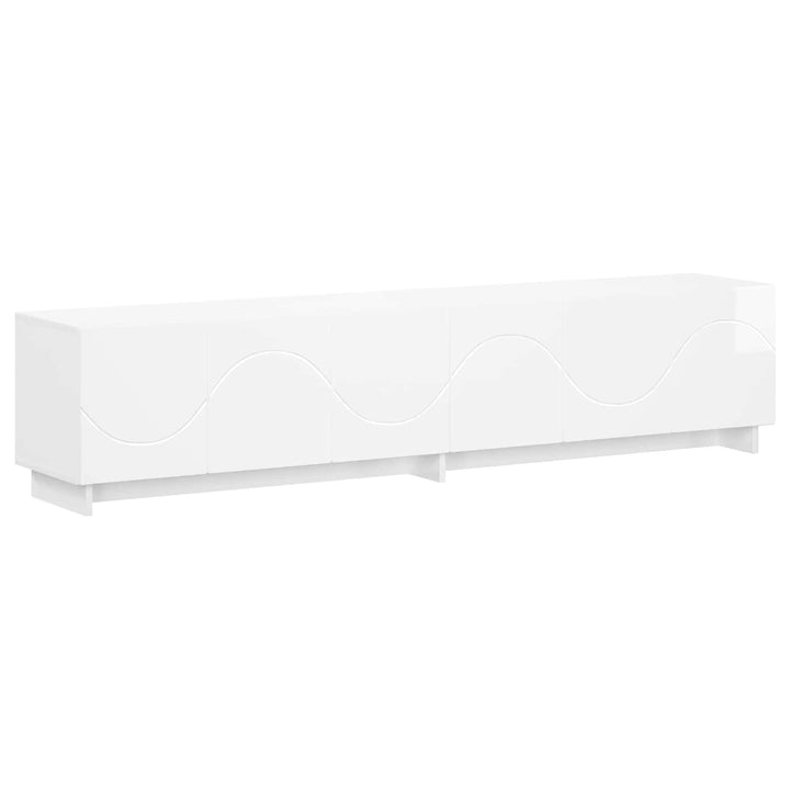 TV-bord 180 x 34,5 x 40 cm Hvid højglans Konstrueret træ
