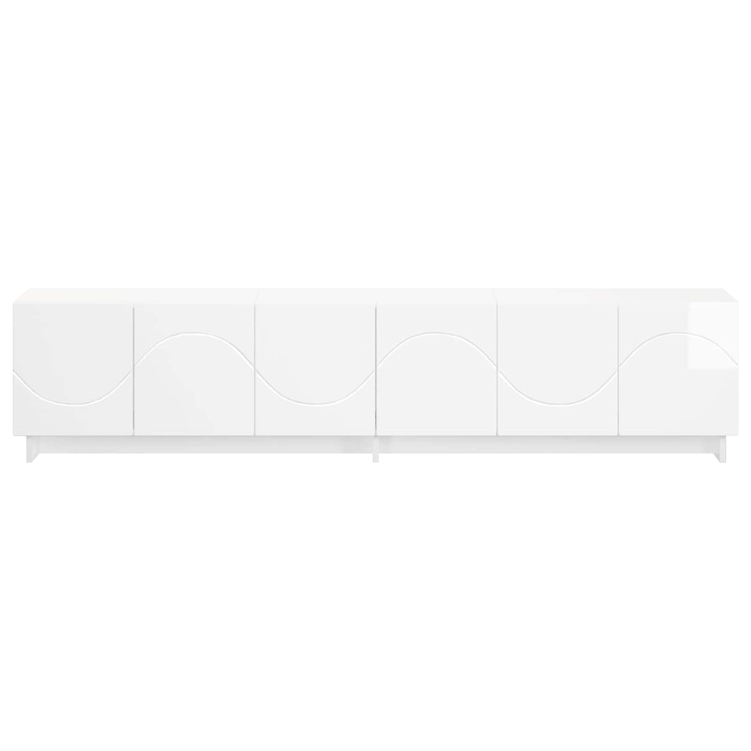 TV-bord 180 x 34,5 x 40 cm Hvid højglans Konstrueret træ
