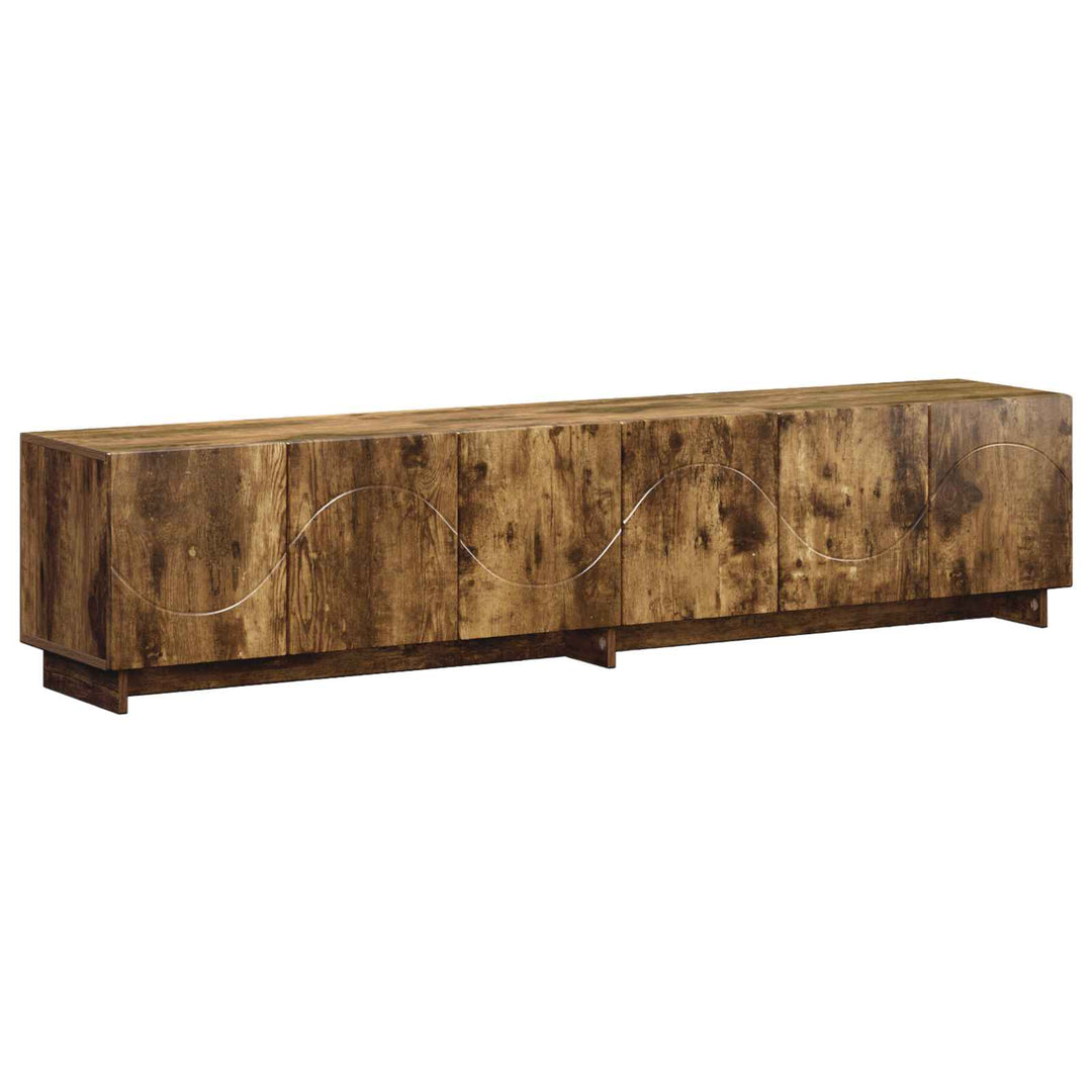TV-bord 180 x 34,5 x 40 cm Røget eg Konstrueret træ