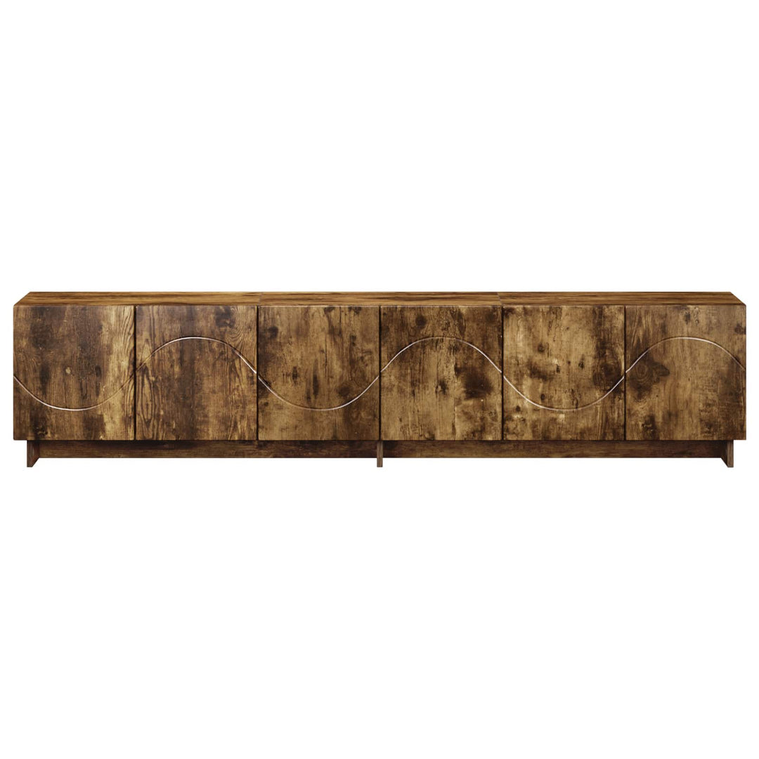 TV-bord 180 x 34,5 x 40 cm Røget eg Konstrueret træ