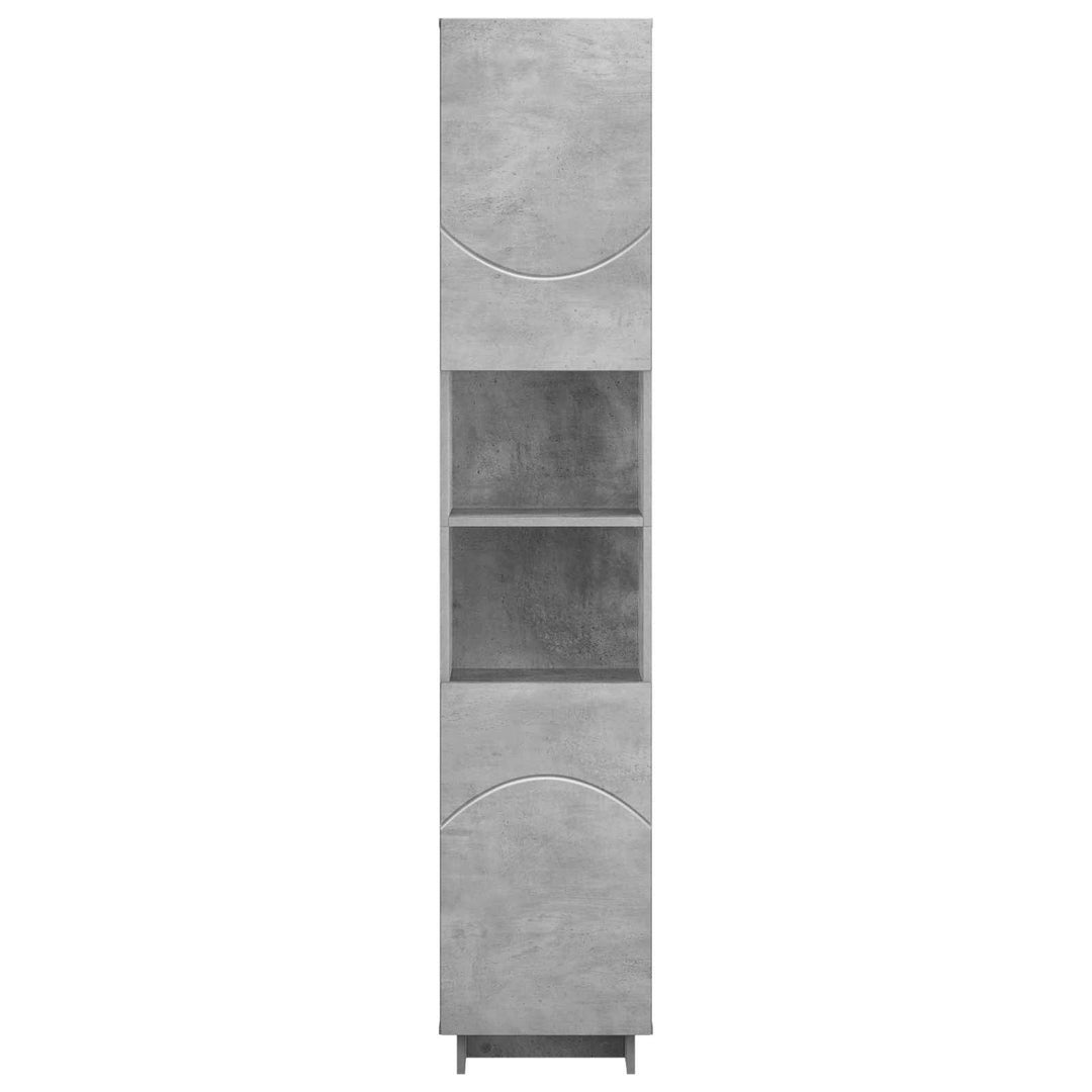 Badeværelsesskab Betongrå 36.5 x 38 x 180 cm Konstrueret træ