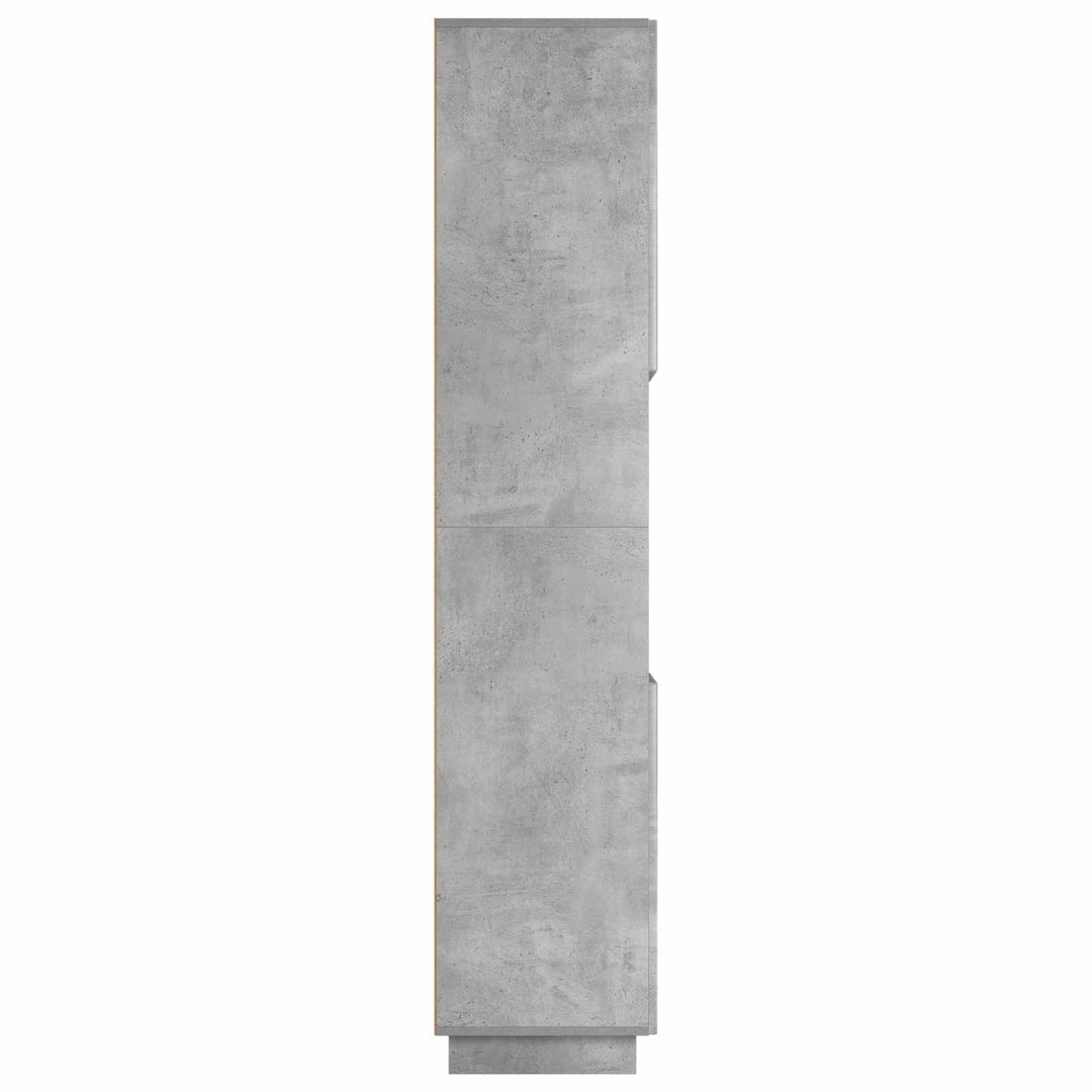 Badeværelsesskab Betongrå 36.5 x 38 x 180 cm Konstrueret træ