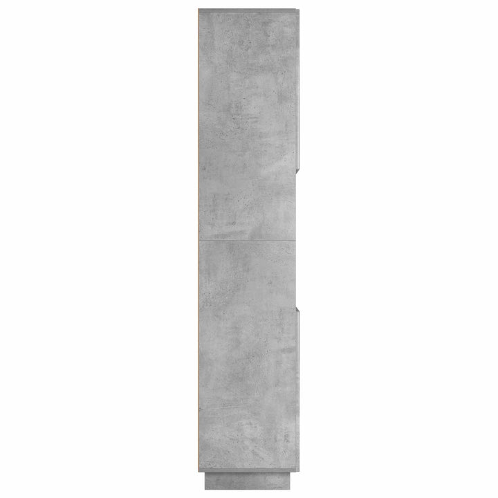 Badeværelsesskab Betongrå 36.5 x 38 x 180 cm Konstrueret træ