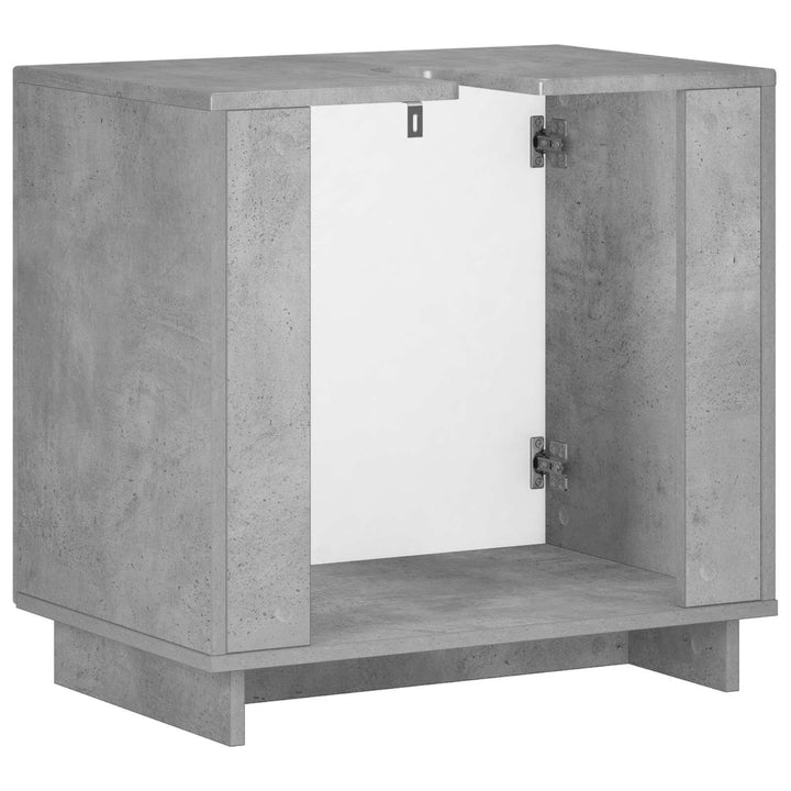 Badeværelsesskab Betongrå 60 x 41 x 58 cm Konstrueret træ
