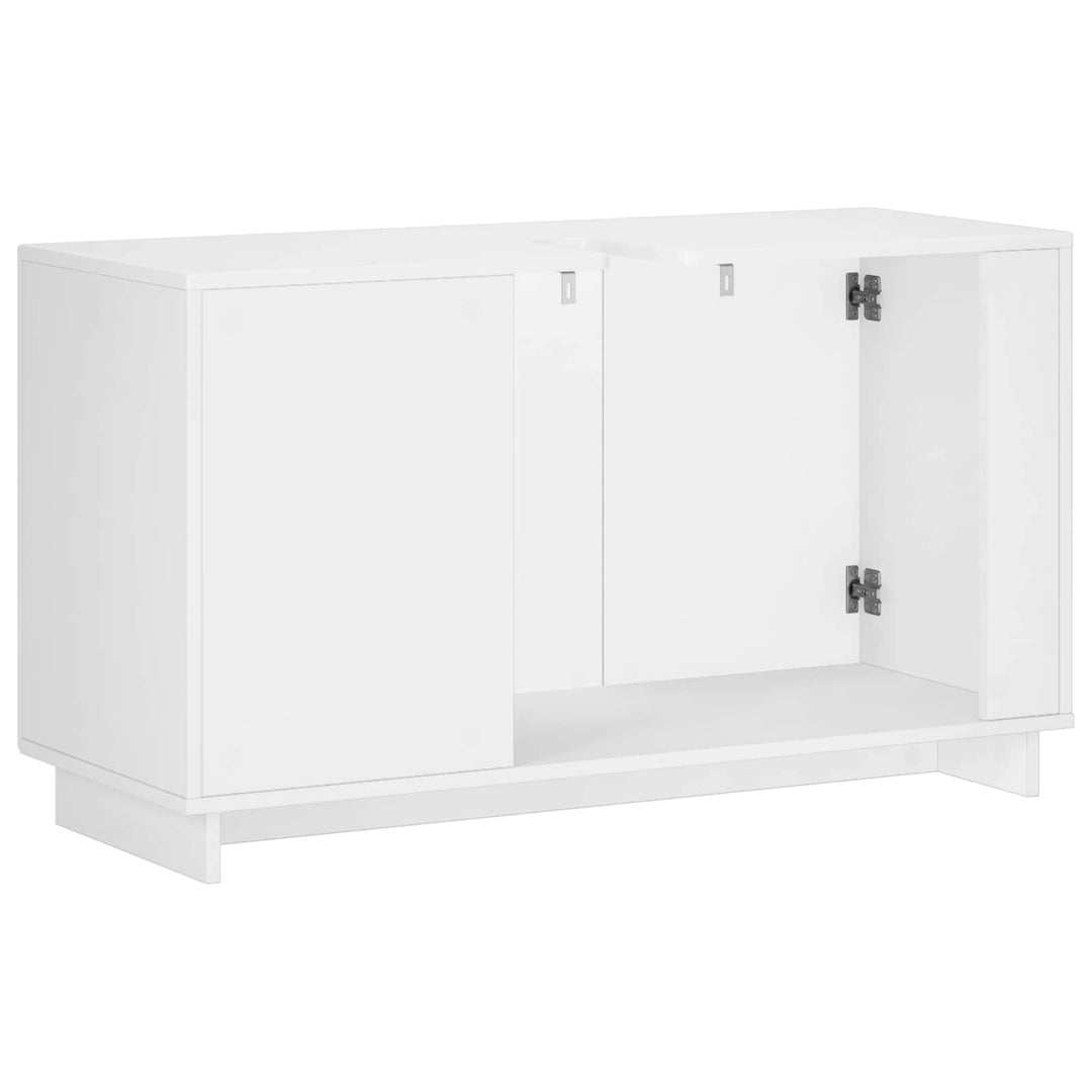 Badeværelsesskab Hvid højglans 101 x 41 x 58 cm Konstrueret træ