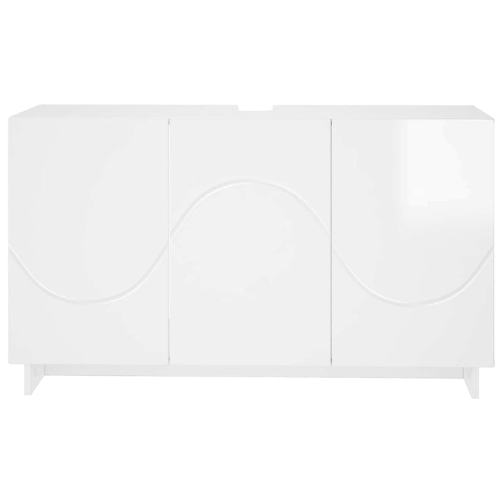 Badeværelsesskab Hvid højglans 101 x 41 x 58 cm Konstrueret træ