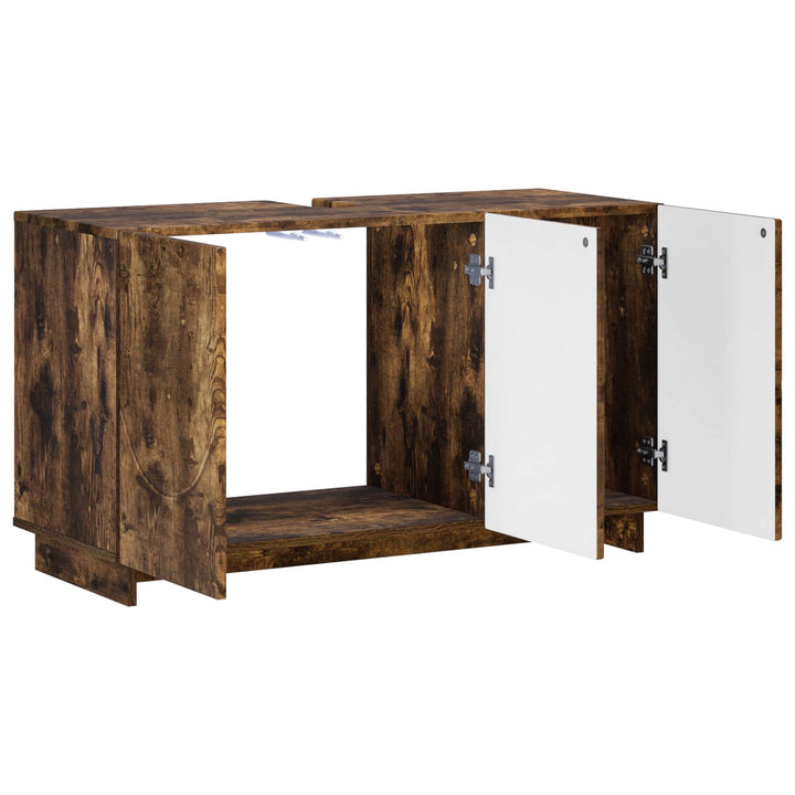 Badeværelsesskab Røget eg 101 x 41 x 58 cm Konstrueret træ