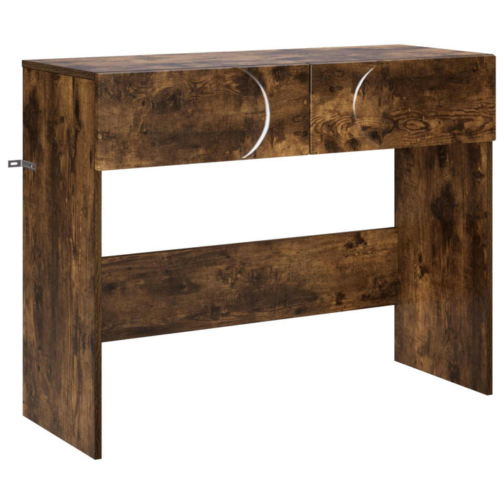 Konsolbord Røget eg 96,5 x 38 x 75 cm Konstrueret træ