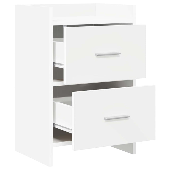 Sengeborde Hvid 40 x 30 x 60 cm Konstrueret træ