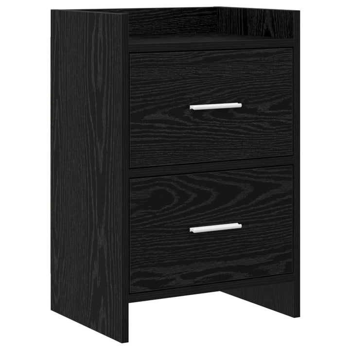 Sengeborde Sort eg 40 x 30 x 60 cm Konstrueret træ
