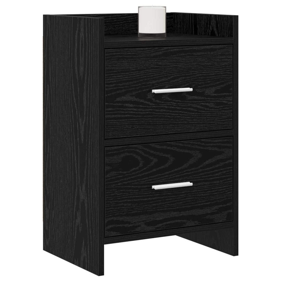 Sengeborde Sort eg 40 x 30 x 60 cm Konstrueret træ