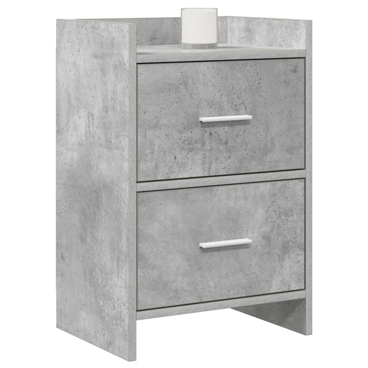 Sengeborde Betongrå 40 x 30 x 60 cm Konstrueret træ