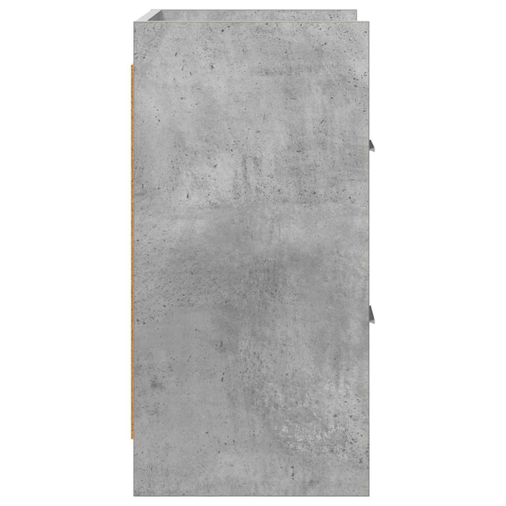Sengeborde 2 stk. Betongrå 40 x 30 x 60 cm Konstrueret træ