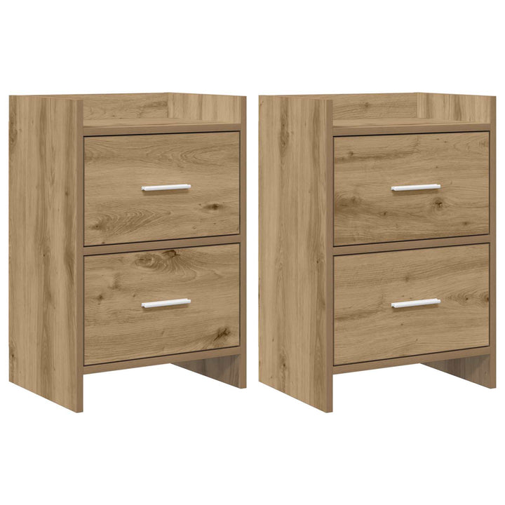 Sengeborde 2 stk. Artisan-eg 40 x 30 x 60 cm Konstrueret træ