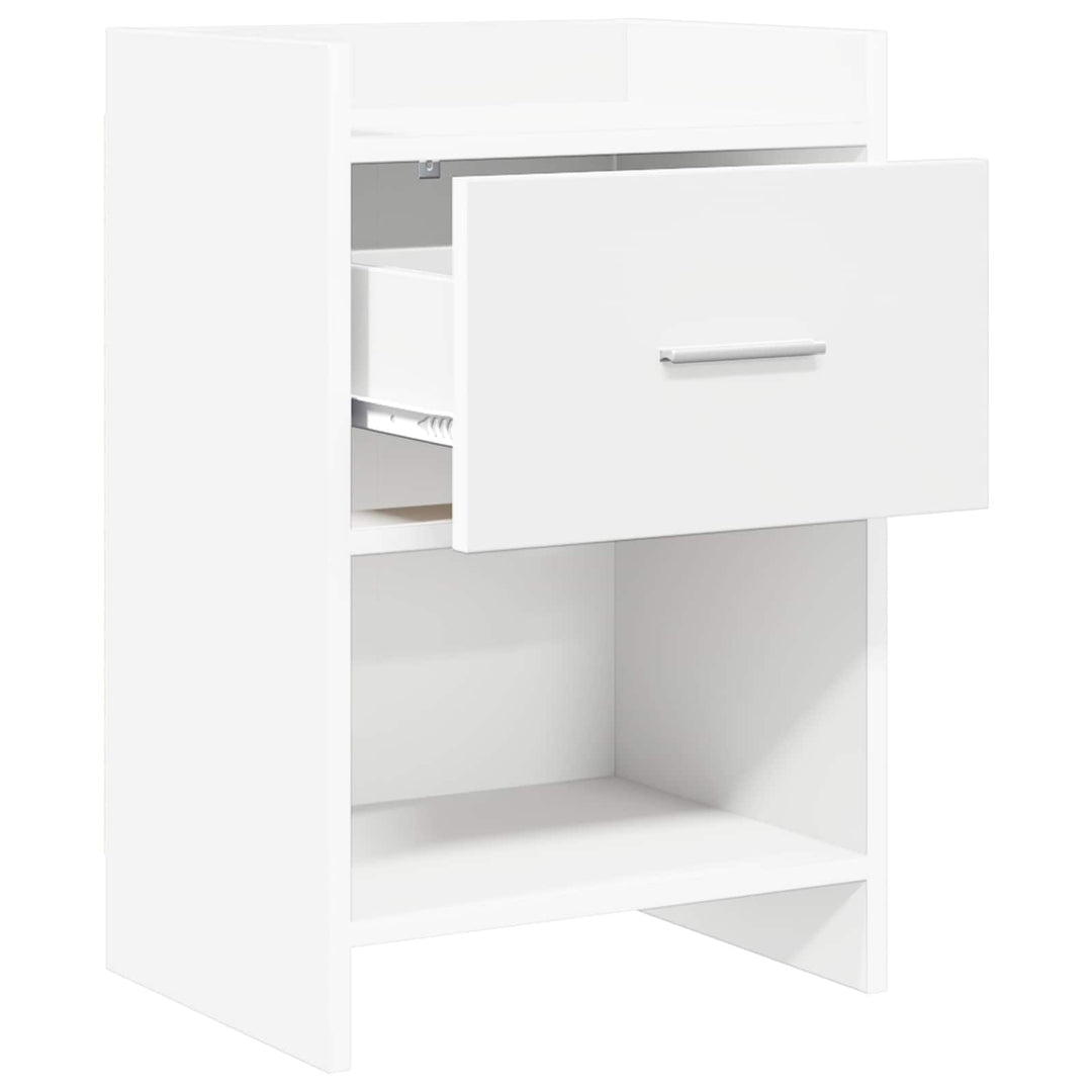 Sengeborde Hvid 40 x 30 x 60 cm Konstrueret træ