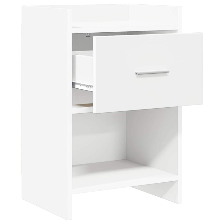 Sengeborde Hvid 40 x 30 x 60 cm Konstrueret træ