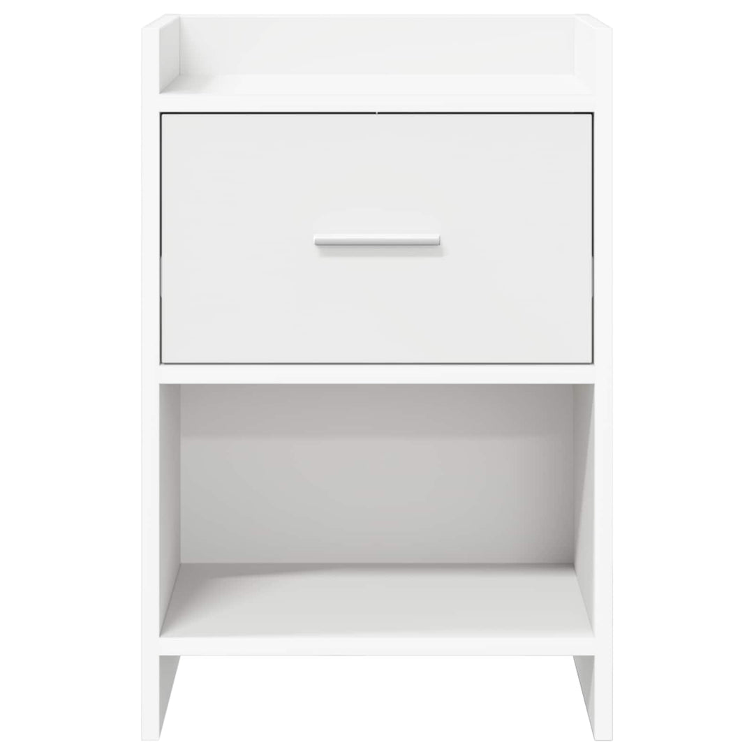Sengeborde 2 pcs Hvid 40 x 30 x 60 cm Konstrueret træ