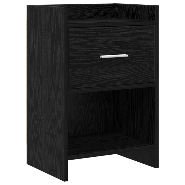 Sengeborde Sort eg 40 x 30 x 60 cm Konstrueret træ