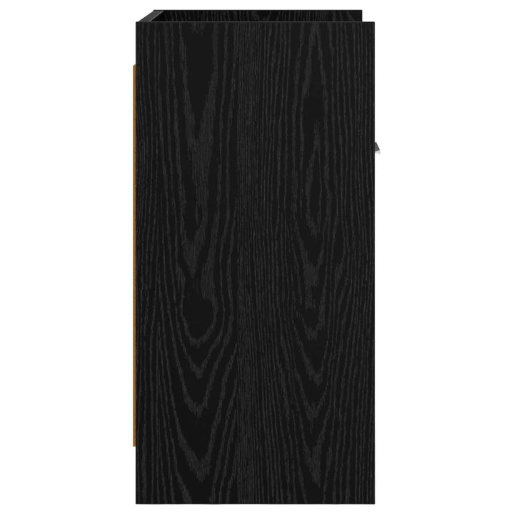 Sengeborde 2 stk. Sort eg 40 x 30 x 60 cm Konstrueret træ