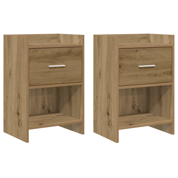 Sengeborde 2 pcs Artisan-eg 40 x 30 x 60 cm Konstrueret træ