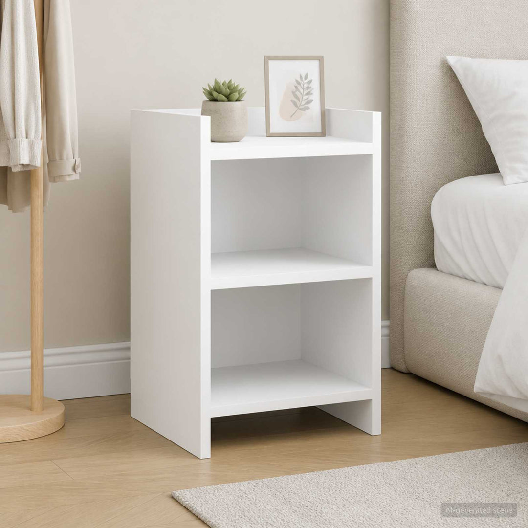 Sengeborde Hvid 40 x 30 x 60 cm Konstrueret træ