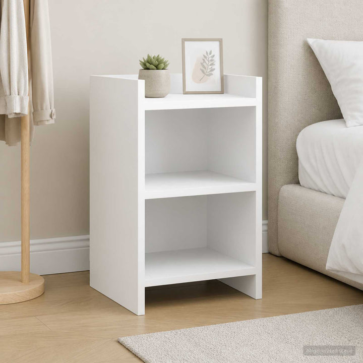 Sengeborde Hvid 40 x 30 x 60 cm Konstrueret træ